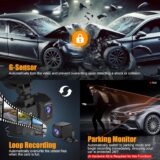 ORSKEY 4K+1080P Dual Dash Cam with WiFi, 64GB Card, Night Vision, Parking Mode - Image 6
