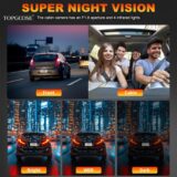 TOPGOOSE 360° Dash Cam for Cars – 4 Channel FHD 1080P Front, Rear, Inside, Left/Right Camera with G-Sensor, Free 64GB Card, Black Box Traffic Recorder - Image 4