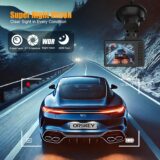 ORSKEY 4K+1080P Dual Dash Cam with WiFi, 64GB Card, Night Vision, Parking Mode - Image 5
