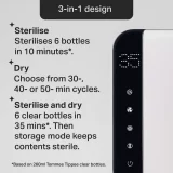 Tommee Tippee Ultra UV Sterilizer, Dryer & Storage - White, Baby Bottle Sterilization & Drying Solution - Image 7