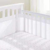 BreathableBaby 4-Sided Airflow Cot Liner - White, Breathable & Safe for Babies - Image 2