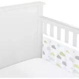 BreathableBaby 2-Sided Mesh Cot Liner - Grey, Classic & Comfortable Baby Bedding - Image 2