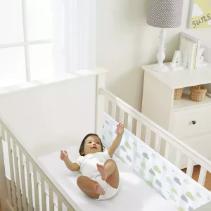 BreathableBaby 2-Sided Mesh Cot Liner - Grey, Classic & Comfortable Baby Bedding