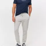 Grey Marl Joggers for Men – Cuffed Core Sweatpants - Image 3