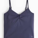 REAKTIV Women’s Blue Ruched Yoga Vest – Soft Touch Co-ord Top - Image 5