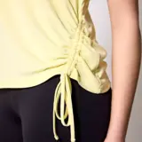 REAKTIV Ruched Modal T-Shirt – Women's Lemon Soft Touch Tee - Image 3