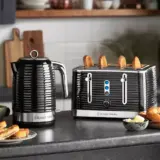 Russell Hobbs Inspire 4-Slice Black Toaster – Plastic Body, Model 24381 - Image 3