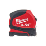 Milwaukee Pro Compact Tape Measure – 8m/26ft Dual Scale - Image 1
