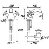 Bristan Colonial Mixer Tap for Bathroom Basin - Image 2