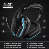 Logitech G935 Wireless Gaming Headset for PC – Surround Sound & Mic - Image 7