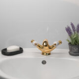Deva Georgian Basin Mixer – Antique Gold Finish - Image 4