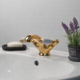 Deva Georgian Basin Mixer – Antique Gold Finish - Image 3