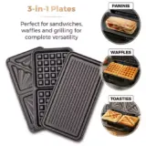 Tower T27032RG Rose Gold 2-Slice Sandwich Toaster & Grill - Image 4