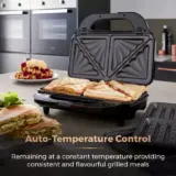 Tower T27032RG Rose Gold 2-Slice Sandwich Toaster & Grill - Image 6