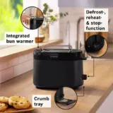Bosch MyMoment Delight 2-Slice Toaster Black - Model TAT2M123GB - Image 4