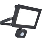 Lutec Halo Slim 50W LED PIR Floodlight – IP44, 4750lm, 4000K Daylight Outdoor Security Light - Image 1