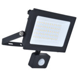 Lutec Halo Slim 50W LED PIR Floodlight – IP44, 4750lm, 4000K Daylight Outdoor Security Light - Image 2
