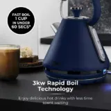 Tower Sera Electric Kettle T10079MNB – Midnight Blue, 1.7L Fast Boil Stainless Steel - Image 4