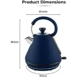 Tower Sera Electric Kettle T10079MNB – Midnight Blue, 1.7L Fast Boil Stainless Steel - Image 2