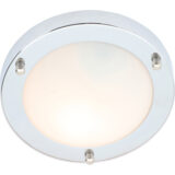 Delphi 12W LED Flush Bathroom Ceiling Light – IP44 Rated, Chrome Finish, 600lm, 4000K Cool White - Image 2
