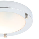Delphi 12W LED Flush Bathroom Ceiling Light – IP44 Rated, Chrome Finish, 600lm, 4000K Cool White - Image 3