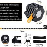 Folding Bicycle Chain Lock – Alloy Steel, 31" Anti-Theft Security with Mount & 3 Keys - Image 5