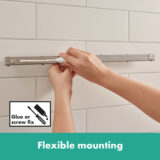 Hansgrohe WallStoris 70cm Matte Black Shower Bar - Image 3