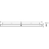 Hansgrohe WallStoris 70cm Matte Black Shower Bar - Image 4