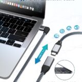 RUXELY Right Angle USB-C Extension Cable 0.2M – 90 Degree Type-C 3.1/3.2 Gen 2 Extender, 10Gbps Short Thunderbolt 3 Cord, L-Shaped Male to Female for MacBook, iPhone 16/15 Pro, iPad Air, Surface, Steam Deck - Image 3