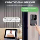 Wireless Doorbell Camera 1080P – 4.3” Screen, Night Vision, 2-Way Intercom, USB Rechargeable - Image 3