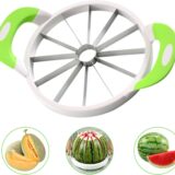 Wenrecu Extra Large Watermelon Slicer & Corer – 12-Blade Stainless Steel Fruit Cutter with Comfort Silicone Handle - Image 1