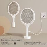 GeckoMan Electric Fly Zapper Racket with Telescopic Extension – Rechargeable Bug & Mosquito Killer - Image 2