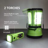 LE 3-in-1 Camping Lantern with Detachable Flashlights – 600 Lumen, Rechargeable & Battery Powered - Image 2