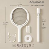 GeckoMan Electric Fly Zapper Racket with Telescopic Extension – Rechargeable Bug & Mosquito Killer - Image 6
