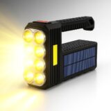 MegaPower 8 LED Solar Flashlight – Super Bright, Rechargeable Handheld Torch for Outdoor & Emergency Use - Image 1