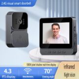 Wireless Doorbell Camera 1080P – 4.3” Screen, Night Vision, 2-Way Intercom, USB Rechargeable - Image 2