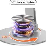 VELIGOOD 360° Adjustable Metal Phone Stand – Foldable & Stable Holder for iPhone 16/15 Pro Max, Samsung S23, 4''-8'' Phones (Grey & Grey) - Image 4