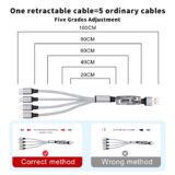 Amuvec Retractable 4-in-1 USB Cable – 1M Fast Charging Cord for iPhone, Samsung, Android & More - Image 5