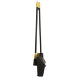 Bulldozer Commercial Dustpan with Long Handle and Stiff Brush - Image 2