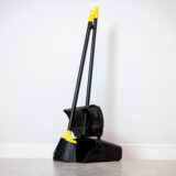 Bulldozer Commercial Dustpan with Long Handle and Stiff Brush - Image 4