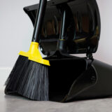 Bulldozer Commercial Dustpan with Long Handle and Stiff Brush - Image 5