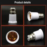 B22 to E26/E27 Light Socket Adapter (5-Pack) – Bayonet to Screw Converter for LED/CFL Bulbs – Heat-Resistant & Fire-Safe - Image 6