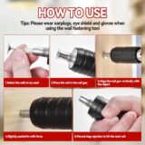 Manual Mini Steel Nail Gun – 5-Gear Adjustable Concrete & Wall Nail Rivet Tool with 110 Nails + Wire Slitter - Image 7