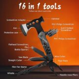 Camping Multitool Gift – 16-in-1 Survival Gear for Men – Hammer, Pliers, Bottle Opener – Ideal Father's Day Gift - Image 2