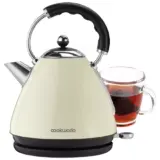 Cookworks Pyramid Kettle Almond – Retro Electric Kettle 1.7L - Image 1