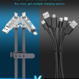 RAVIAD 4-in-1 240W RGB Fast Charger Cable 1.2M – USB A/C to Type-C & Lightning for iPhone, Samsung, MacBook - Image 5