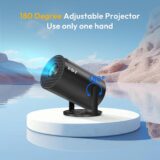 XGODY Gimbal 3 Mini Projector [2025 Upgrade], 720P Native, 4K Support, Android 11, 12000 Lumens, WiFi 6 & Bluetooth - Image 2