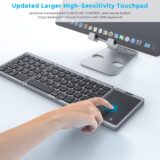 Seenda Mini Foldable Wireless Keyboard – UK Layout with Touchpad, Bluetooth for Tablets, Phones & PCs - Image 2