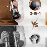 Sangcon 2-in-1 Electric Salt & Pepper Grinder Set – USB Rechargeable Dual Mill with Adjustable Coarseness, Light & Ceramic Burrs - Image 4