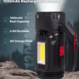 Eslas LED Camping Torch & Tool Set – 1200mAh Rechargeable with USB Output - Image 3